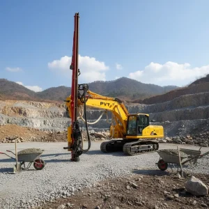 Gold Mining Drilling Rig PVT DS7 30m 140-165mm Cummins Diesel Engine Heavy Duty Warranty