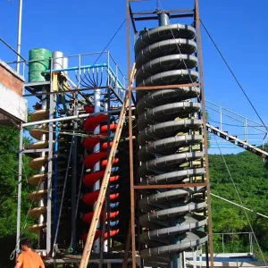 Gold Mining Machine Ore Separator Spiral Chute for Sand Iron Zircon Chrome Ore Dressing Plant With Gravity Concentration