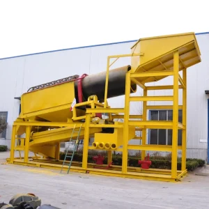 Gold Mining Rotary Scrubber Drum Ore Stones Washing Machine with Pump Motor Engine 50-400T h Capacity for Mining Industry