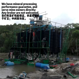 Gold Tailing Separation Chute Gravity Process Simple Operation