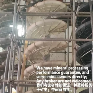 Gold Tailing Spiral Concentrator Energy Saving High Gravity Separation Recovery Rate