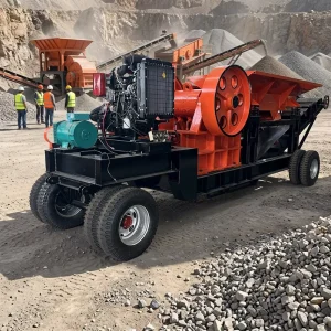 Granite Basalt Quarry Dedicated Mobile Jaw Crusher PE 400×600 with Feeder Made in China Hammer Mill