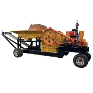 Granite Jaw Crusher with AC Motor Gearbox Bearing for Stone Ore Mining Quarry Plant High Productivity Vibrating Feeder Conveyor