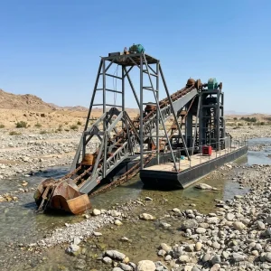 Gravity Gold Separator with Bucket Chain Dredger for Lake Alluvial Mining