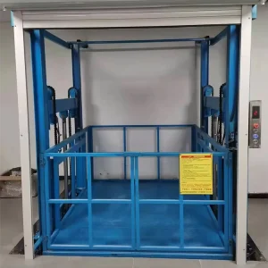 Guide Rail Double Guide Rail Vertical Lift Industrial Warehouse Freight Lift Elevator Steel Hydraulic Goods Cargo Lift