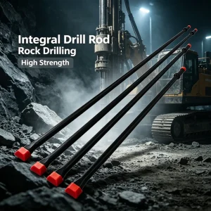 H22 Integral Drill Rod Forged Carbon Steel 40mm 1600mm for Hard Rock Mining Drilling Equipment