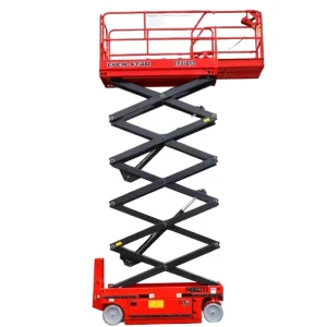 HAOKUN 6 8m New Self Propelled Electric Scissor Lift 300kg Rubber Tire Aerial Platform ISO CE Certified for Indoor Outdoor Use