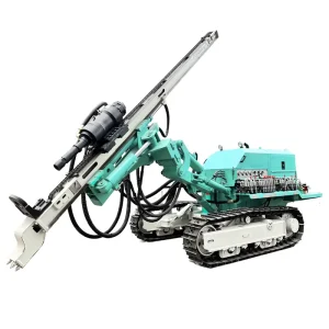 HFQ65 Automatic Gear DTH Ground Drilling Rig with Air Compressor 62m Depth 115-150mm Diameter for Mining