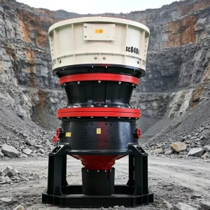 HP100 Limestone Quarry Stone Material Multi Cylinder Hydraulic Cone Crusher AC Motor Gear Gearbox 12 40t/h Capacity Customizable