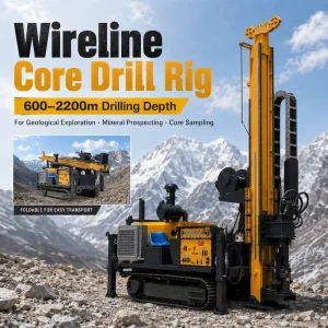 HR 600F 600m Multipurpose Crawler Core Drill Rig with 12T Lifting Force for Hard Rock Gold Copper Prospecting