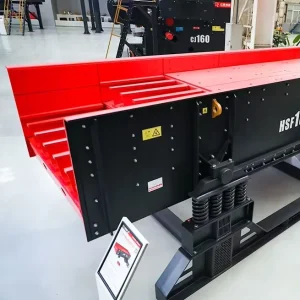 HSF Series Heavy Grizzly Vibrating Feeder PLC AC Motor Core High Productivity 500-1080t/h Capacity Fixed Quarry