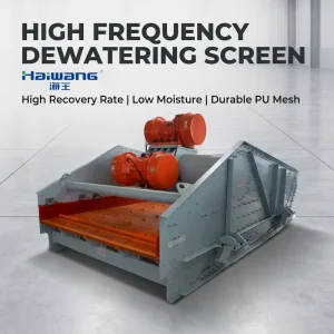 Haiwang Linear High Frequency Dewatering Vibrating Screen with Polyurethane Mesh for Ore Mining and Sand Plant