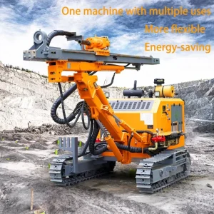 Hard Rock Blast Hole Crawler Hydraulic Rotary Dth Drilling Rig Machine With Air Compressor Pneumatic Hammer