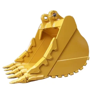 Hard Rock Construction Machinery Parts Excavator Heavy Duty Rock Bucket Q345B+NM400 For 1-80 Ton Excavators