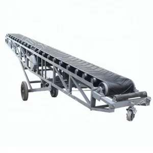 HeNan Mining Industrial Durable Inclined Mobile Rubber Belt Conveyor Adjustable Speed 1 Year Warranty for Bulk Materials