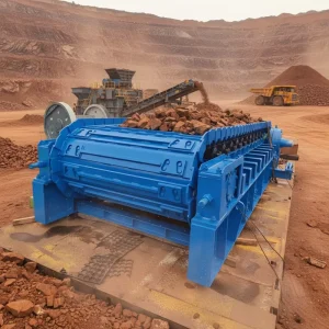 Heavy Duty 200t/h Apron Feeder with PLC & Gearbox for Crushing Line Station Customized Mining Feeding Equipment