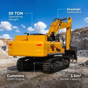 Heavy Duty 50 Ton Excavator with Large Bucket for Large Scale Mining Hydraulic Bagger