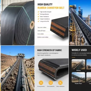 Heavy Duty Anti-static Adjustable Speed Rubber Belt Conveyor for Construction Aggregate Handling Mineral Processing Material