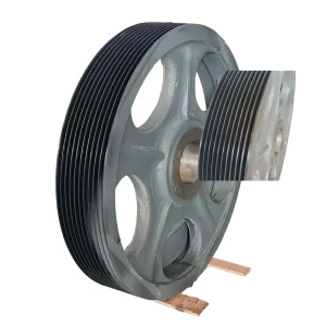 Heavy Duty Cast Iron Crusher Belt Pulley Wear Resistant Drive Flywheel Pulleys for Mining Crusher Spare Parts