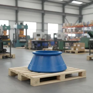 Heavy Duty Cone Crusher Mantle Concave High Manganese Steel 300kg Weight Casting Ore Mining HP300