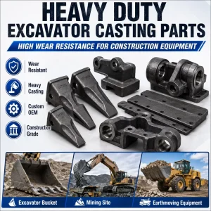 Heavy Duty Custom Excavator Casting Parts with High Wear Resistance for Construction