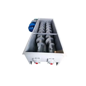 Heavy Duty Double Axis Screw Conveyor Anti Blocking Structure High Mixing Efficiency for Aggregate SludgeTransfer Machine