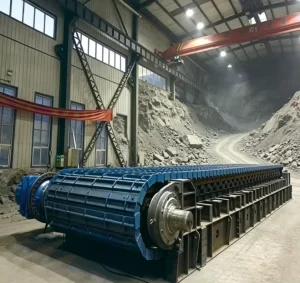 Heavy Duty Electric Apron Feeder 150t/h Capacity 15000KG Motor Driven for Ore Limestone Coal Mining Customizable