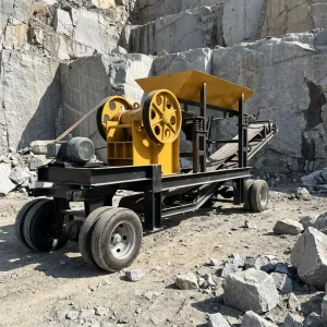 Heavy Duty Hybrid Mobile Jaw Crusher Diesel & Electric Motor Driven Portable Rock Breaker Station for Basalt Crushing