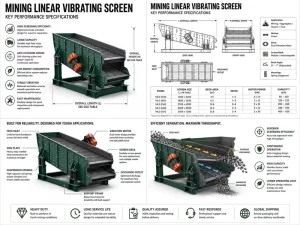 Heavy Duty Linear Vibrating Screen for Mining Quarry Aggregate Stone Sand Classification