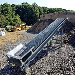 Heavy Duty Mining Industry Sand Concrete Stone Portable Conveyor Belt Machine with Hopper