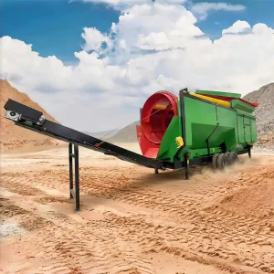 Heavy Duty Mobile Drum Screen MTS2050 CE Certified Customizable Mobile Compost Topsoil Screening Plant