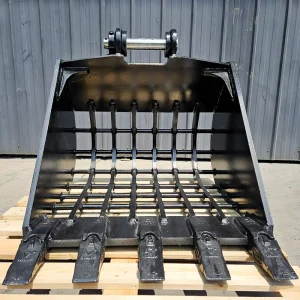 Heavy Duty Open Design Skeleton Sieve Screening Bucket 0.1-8m³ Capacity Excavator Attachment for Soil Rock Separation