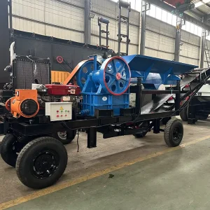 Heavy Duty PE 400 600 Diesel Jaw Crusher Bucket for Excavators with Bearing Gear PLC Motor Max 10 40t/h Quarry Mining