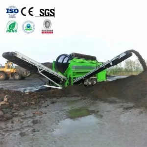 Heavy Duty Portable Scale Topsoil Screening Machine Electric Diesel Customizable Soil Sifter Rotary Drum Sieve Trommel Screen