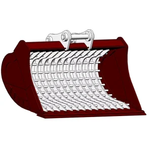 Heavy Duty Skeleton Sieve Screening Bucket Fit 9 Ton KX033-4 Excavator Construction Screening Attachment