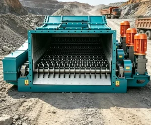 Heavy Duty Steel Linear Roller Screen with Engine and Gearbox for Mudstone and Shale Separation in Mining Construction