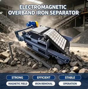 Heavy Duty Suspended Electromagnet Iron Remover Overband Magnetic Separator for Crusher Protection