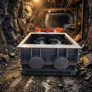 Heavy Duty Twin Shaft Roller Crusher Customization Capacity for Mining Construction Coal Crushing Station