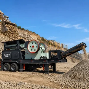 Heavy Duty Wheel Mounted Mobile Crushing And Screening Plant For Gold Copper Ore Mining Limestone Processing Station System