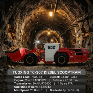 Heavy Equipment Manufacturer TC 307 Diesel Scooptram