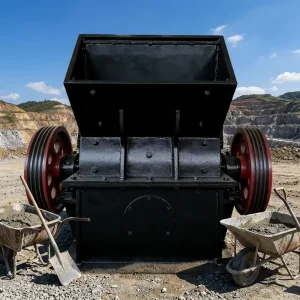Heavy Hammer Mill Crusher Industrial Mining Stone Crushing Equipment AC Motor Engine Bearing Large Feed Opening 60t/h