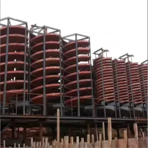 Heavy Minerals Concentrating 300tph Black Beach Sea Sand Spiral Chute Plant