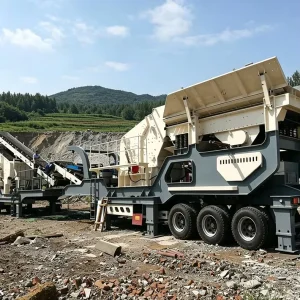 Heavy duty Tyre Mobile Impact Crusher for Mining Project Hard Ore Secondary Crushing 30 150TPH