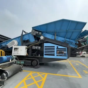 High Capacity 1548 Tracked Mobile Linear Vibrating Screen Plant for Quarry and Construction Waste Recycling