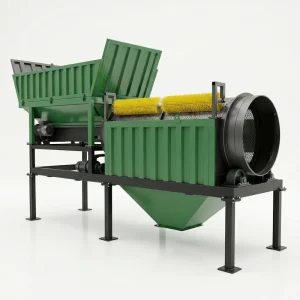 High Capacity Easy Operation Stationary Trommel Screen Reliable Screening Equipment for Compost Topsoil and Organic Materials