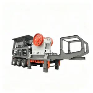 High Capacity Max.380t h PE750*1060 Tire Type Mobile Jaw Crusher for Granite, Limestone and Hard Rock Primary Crushing
