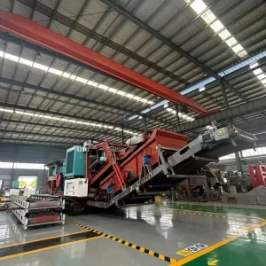High Capacity Mobile Impact Crusher 1214 Track Mounted Crushing Plant with Two Output Sizes for Stone Quarry
