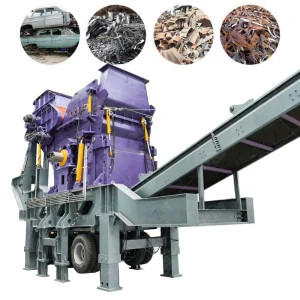 High Capacity Mobile Scrap Metal Crusher Machine Heavy Duty Steel Recycling Equipment
