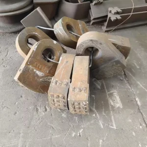 High Chromium Manganese Casting Hammer Head for Impact Crusher Wear Resistant Parts Mining Machines