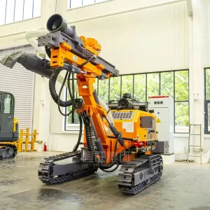 High Efficiency CE ISO Crawler Mounted Diesel Engine Stone Quarry Mining Blast Hole DTH Drill Rig Max.50m Drilling